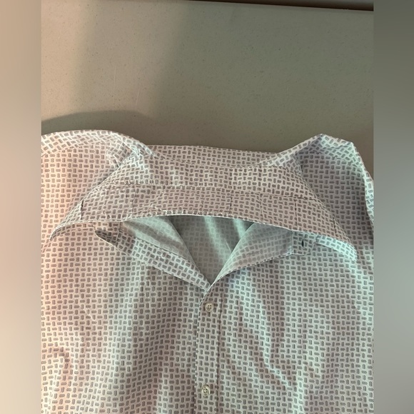 Express Large Mens 16-16 1/2 Fitted White Button Down Long Sleeve Shirt - Picture 12 of 12